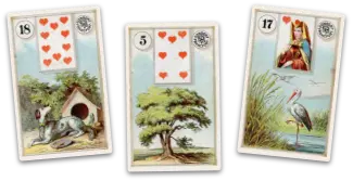 Lenormand drie kaarten legging