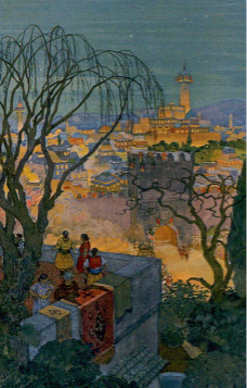Tarotkaart 'Negen van Kelken'