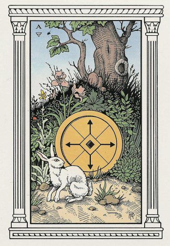 Tarotkaart 'Aas van Pentagrammen'
