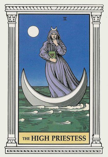Tarotkaart 'De Hogepriesteres'