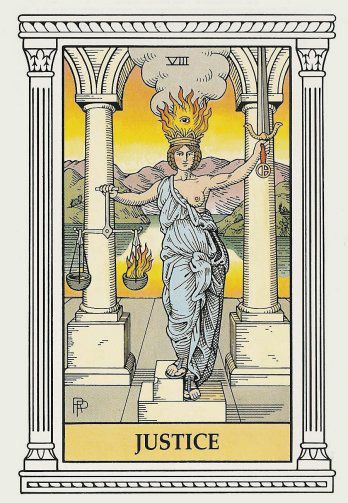 Tarotkaart 'Gerechtigheid'