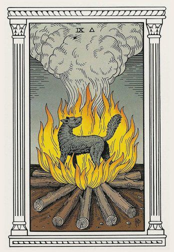 Tarotkaart 'Negen van Staven'
