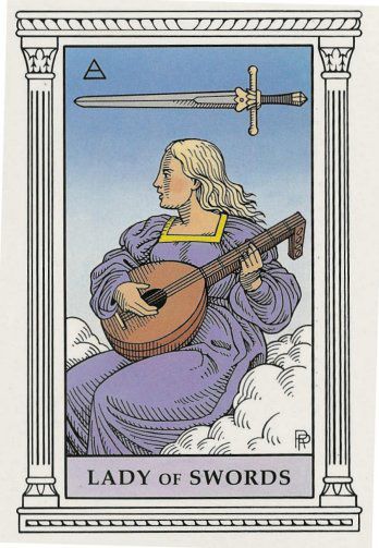 Tarotkaart 'Schildknaap van Zwaarden'