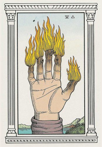 Tarotkaart 'Vijf van Staven'