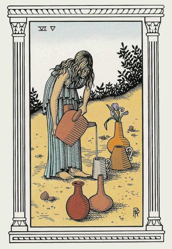 Tarotkaart 'Zes van Kelken'