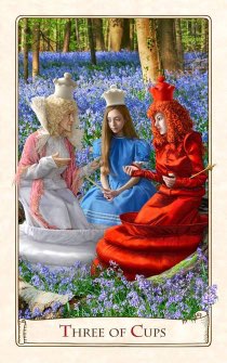 Tarotkaart 'Drie van Kelken'