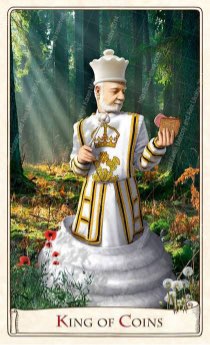 Tarotkaart 'Koning van Pentagrammen'