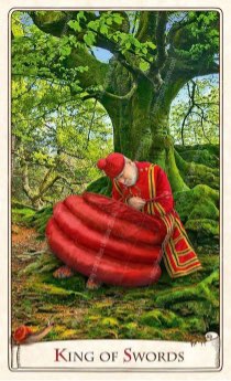 Tarotkaart 'Koning van Zwaarden'