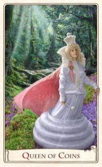 Tarotkaart 'Koningin van Pentagrammen'