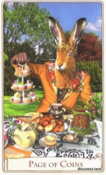 Tarotkaart 'Schildknaap van Pentagrammen'