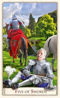 Tarotkaart 'Vijf van Zwaarden'