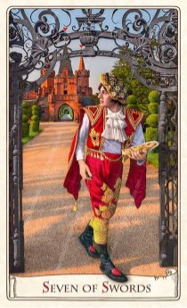 Tarotkaart 'Zeven van Zwaarden'