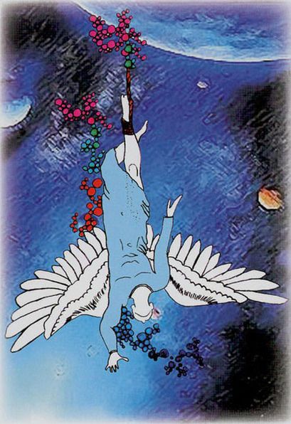 Tarotkaart 'De Gehangene'