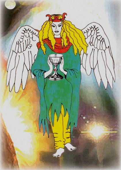 Tarotkaart 'Schildknaap van Kelken'