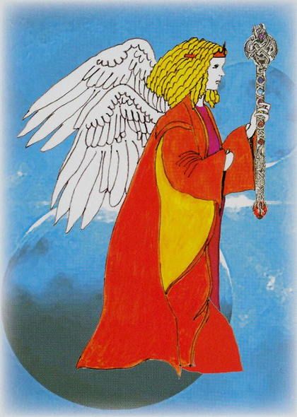 Tarotkaart 'Schildknaap van Staven'