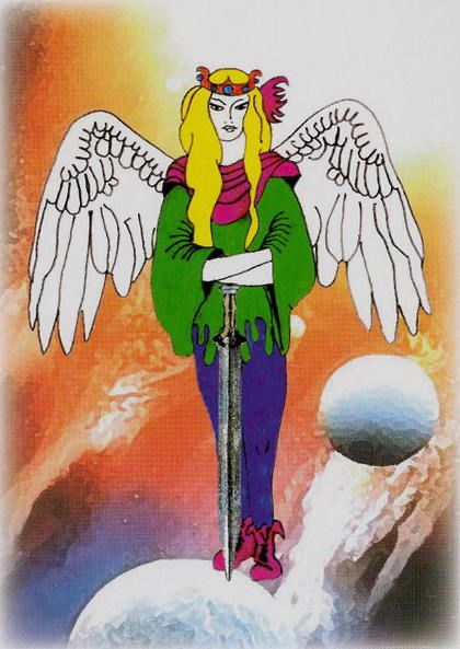 Tarotkaart 'Schildknaap van Zwaarden'