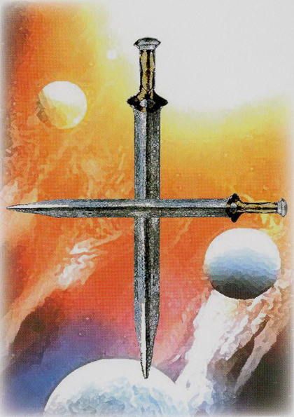 Tarotkaart 'Twee van Zwaarden'