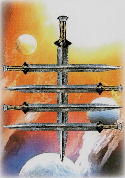 Tarotkaart 'Vijf van Zwaarden'
