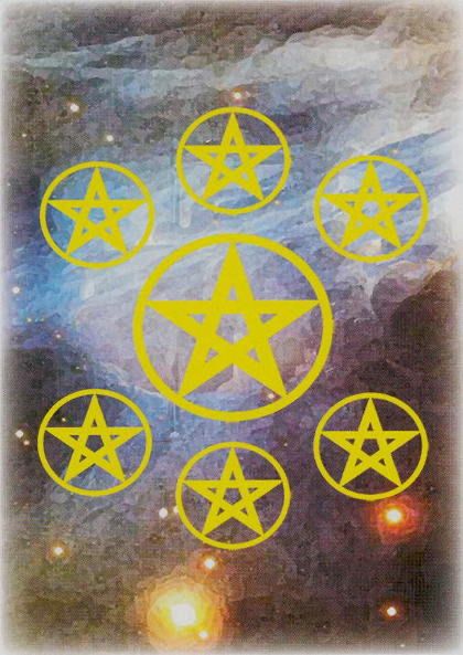 Tarotkaart 'Zeven van Pentagrammen'