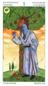 Tarotkaart 'Aas van Pentagrammen'