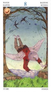 Tarotkaart 'Acht van Staven'