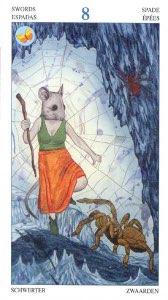 Tarotkaart 'Acht van Zwaarden'