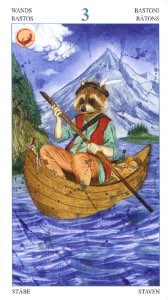 Tarotkaart 'Drie van Staven'