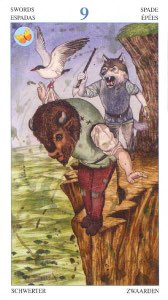 Tarotkaart 'Negen van Zwaarden'