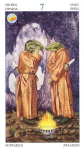 Tarotkaart 'Zeven van Zwaarden'