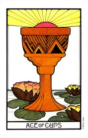 Tarotkaart 'Aas van Kelken'