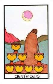 Tarotkaart 'Acht van Kelken'