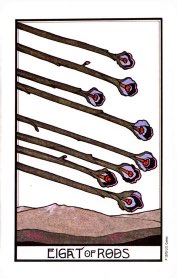 Tarotkaart 'Acht van Staven'
