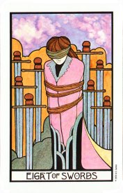 Tarotkaart 'Acht van Zwaarden'