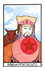 Tarotkaart 'Koning van Pentagrammen'
