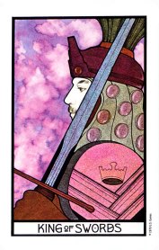 Tarotkaart 'Koning van Zwaarden'