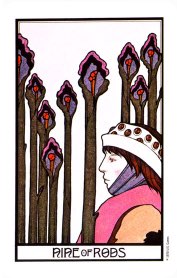 Tarotkaart 'Negen van Staven'