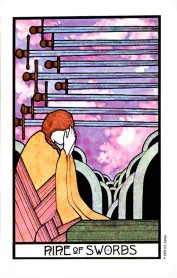 Tarotkaart 'Negen van Zwaarden'