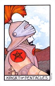 Tarotkaart 'Ridder van Pentagrammen'