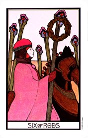 Tarotkaart 'Zes van Staven'