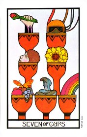 Tarotkaart 'Zeven van Kelken'