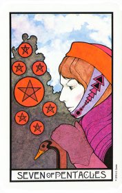 Tarotkaart 'Zeven van Pentagrammen'