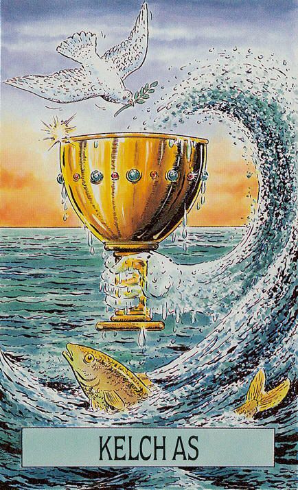 Tarotkaart 'Aas van Kelken'