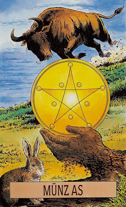 Tarotkaart 'Aas van Pentagrammen'