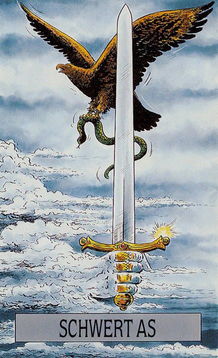 Tarotkaart 'Aas van Zwaarden'