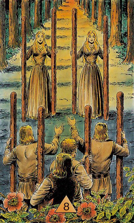 Tarotkaart 'Acht van Staven'
