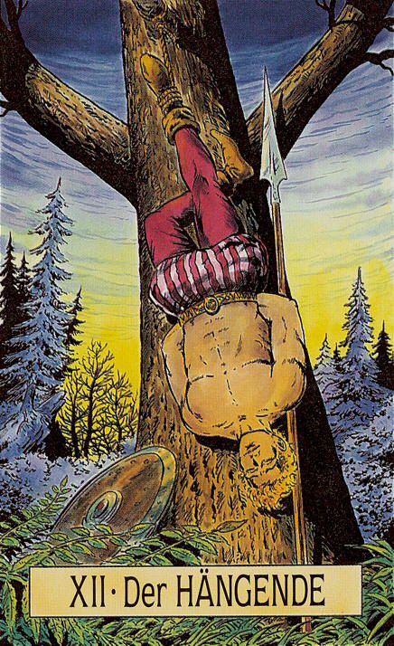Tarotkaart 'De Gehangene'