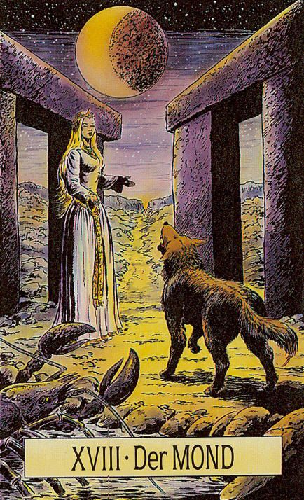 Tarotkaart 'De Maan'