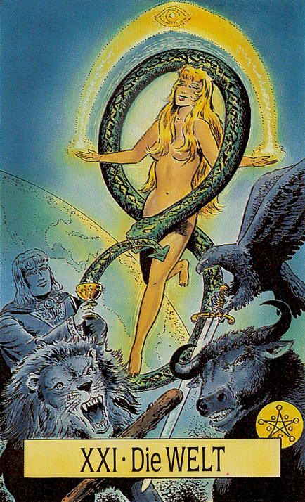 Tarotkaart 'De Wereld'