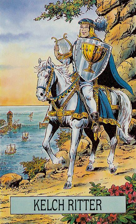 Tarotkaart 'Ridder van Kelken'