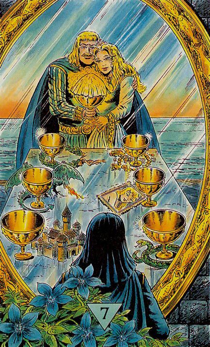 Tarotkaart 'Zeven van Kelken'